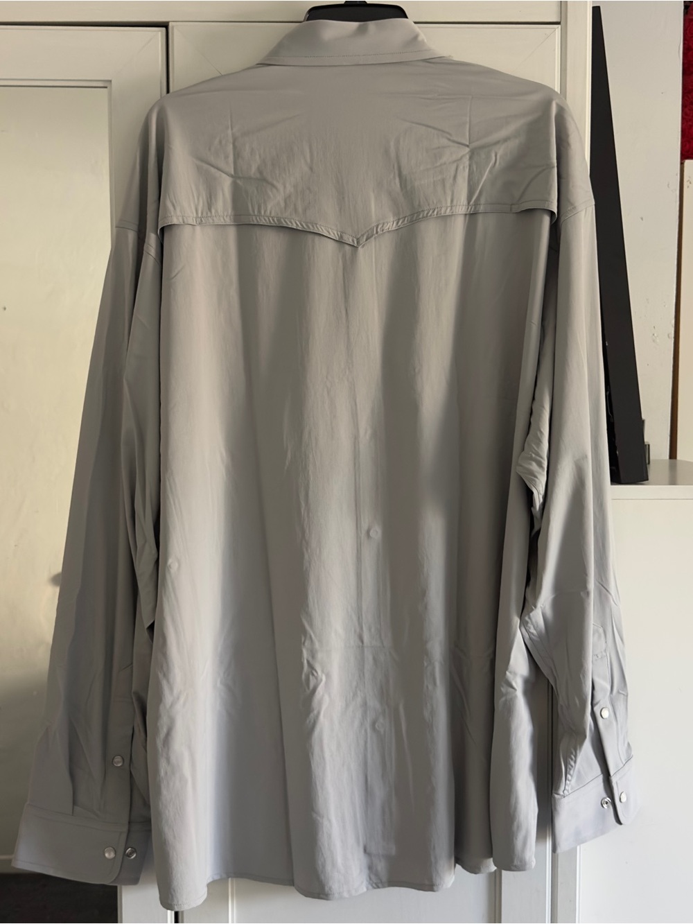 Poncho The San Saba Long Sleeve Shirt in Grey Men's Size XXL Regular Fit - Picture 7 of 10